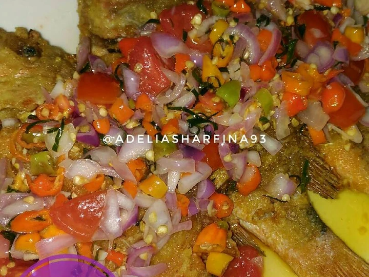 Cara Gampang Membikin Resep Ikan Kakap Goreng Kriuk Sambal Matah yang Bikin Ngiler Anti Ribet, Menggugah Selera