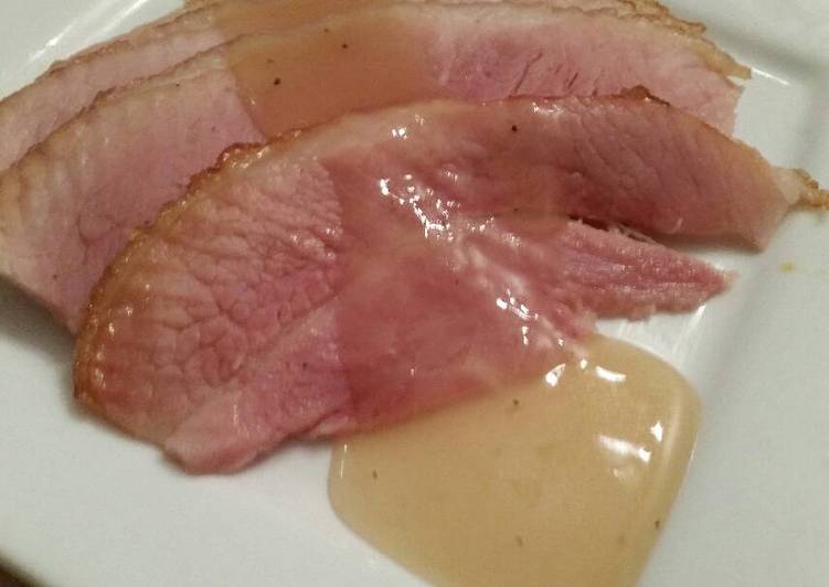 Step-by-Step Guide to Prepare Homemade Cider Roasted Ham w/ Reduction Gravy