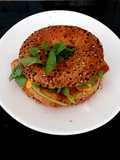 #Breakfast#Brunch#LunchMy Sausage Onion & Cheese Slice Bagel