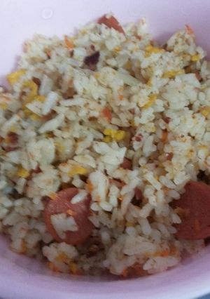 Foto resep Nasi Goreng Sosis Kornet (untuk anak-anak)