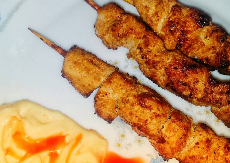 Simple Way to Make Quick Orange Chicken skewers