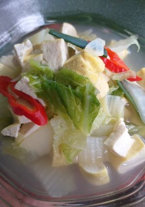 Foto resep Sayur Tahu dan Sawi Putih