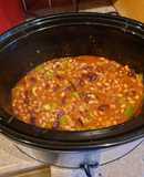 Slow cooked bean chilli