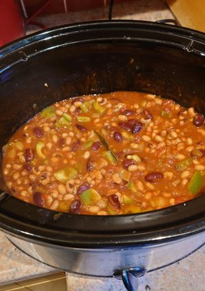 A picture of Slow cooked bean chilli.