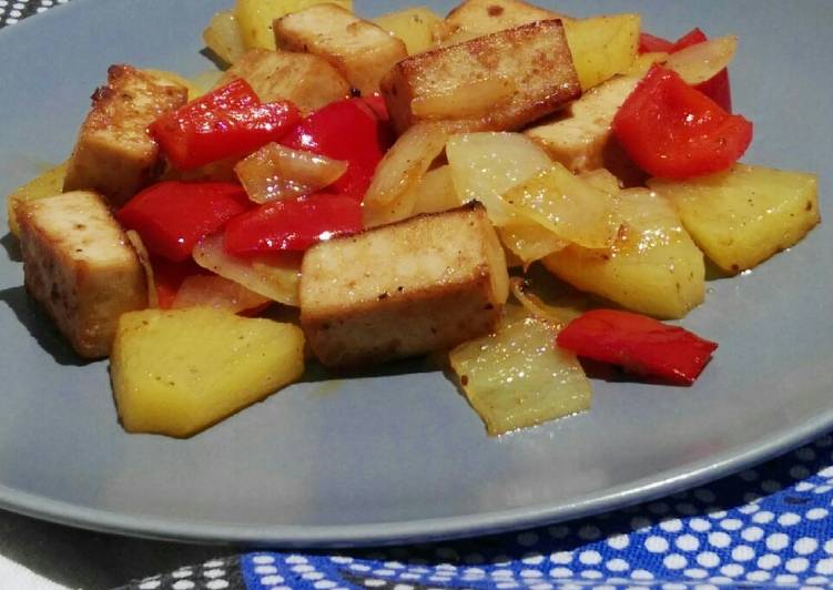 Tofu con piña