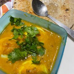 A picture of Egg in turnip gravy.