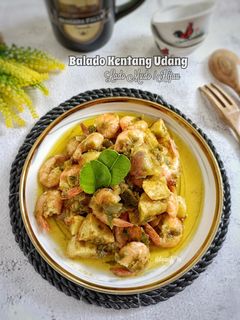 Foto resep Balado Kentang Udang (Lado Mudo/Hijau)