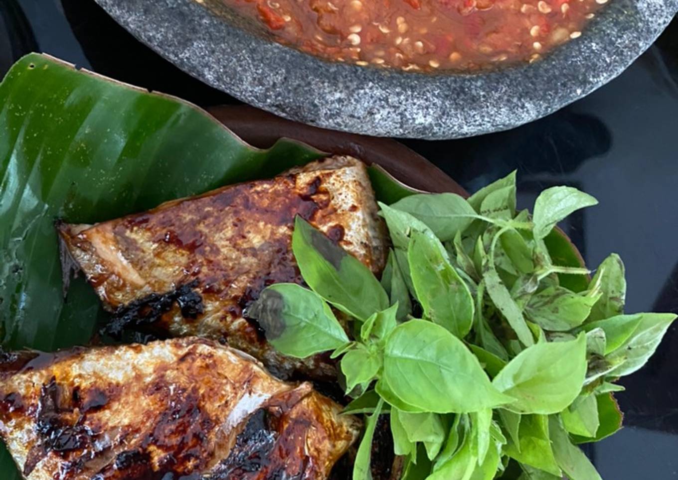 Ikan trakulu bakar + sambal tomat