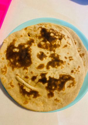 A picture of Easy Pesy homemade naan or tortilla 😀.