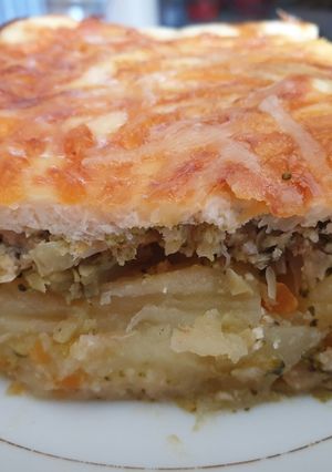 Una foto de Pastel de verduras con patata