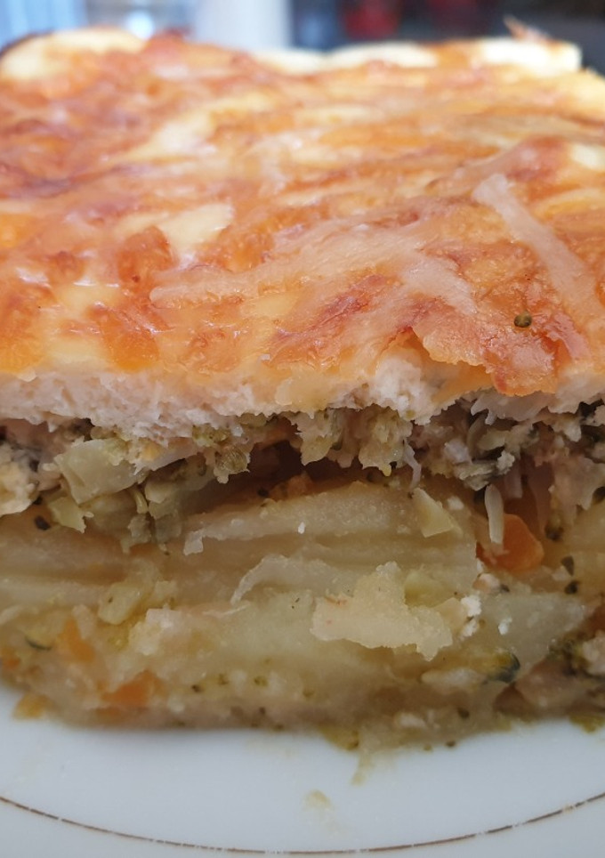 Una foto de Pastel de verduras con patata