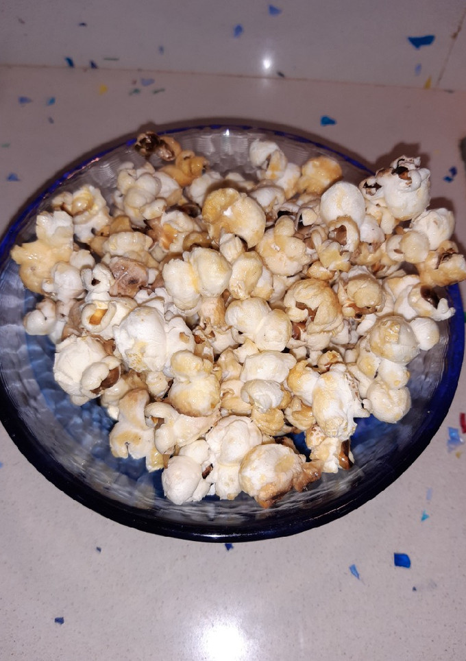 Una foto de Palomitas de maíz caramelo salado fit