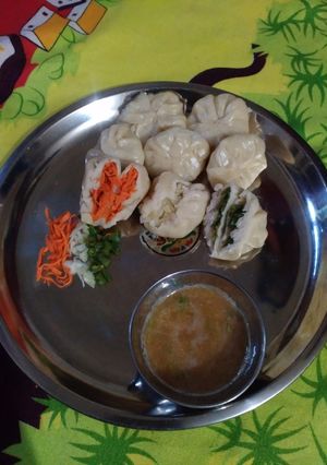 A picture of Tiranga momos.