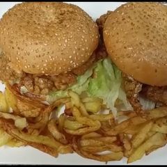 Crisp fry chicken burgers 👌😋 A picture of Crisp fry chicken burgers 👌😋.