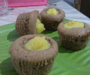 Resep Mudah Putu Belanda Cokelat fla durian Enak Sempurna