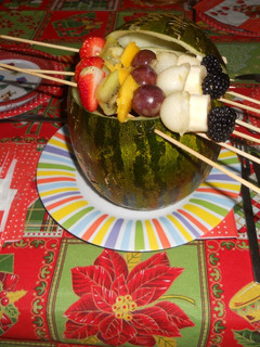 Una foto de Barbacoa de frutas