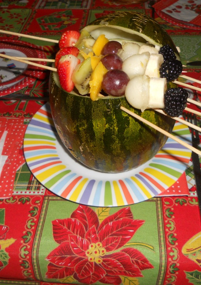 Una foto de Barbacoa de frutas