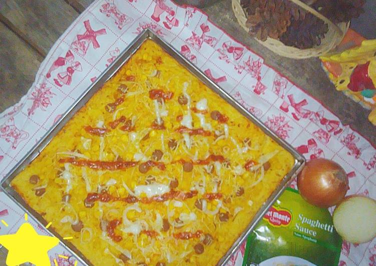 Siap Saji Grandma Pizza Empuk Sangat ~ Ulen 5 Menit ~ Tanpa Telur Ala Rumahan