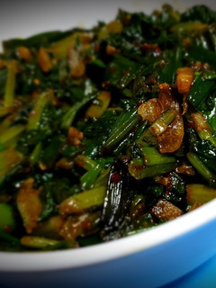 A picture of Spinach quick and easy stir fry.