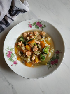 Foto resep Sup Ikan Salmon (MPASI 12-24 bulan)