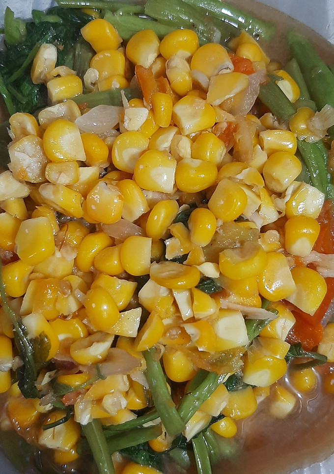 Foto resep Tumis Kangkung Jagung Sambel Terasi