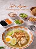 Soto Ayam Kuah Bening dengan Serbuk Koya (lezat 😋👍)