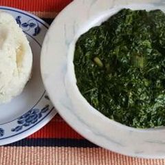A picture of Mrenda with Ugali.