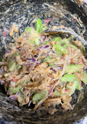 Gambar Sambal Tempoyak Petai Ikan Bilis Mentah