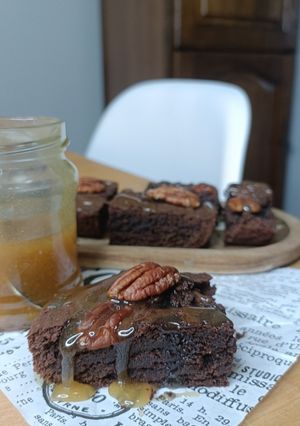 Une photo de 🍫Brownie chocolat noir (sans oeuf)