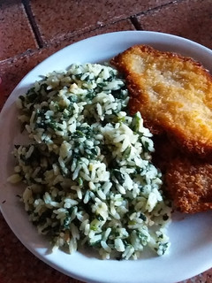 Una foto de Arroz con espinaca