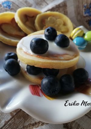 Foto di Pancake ai mirtilli con crema di complete