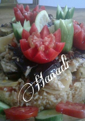 صورة لوصفة مقلوبة باذنجان