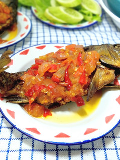 Foto resep Ikan Mas Goreng Sambal Tumbuk