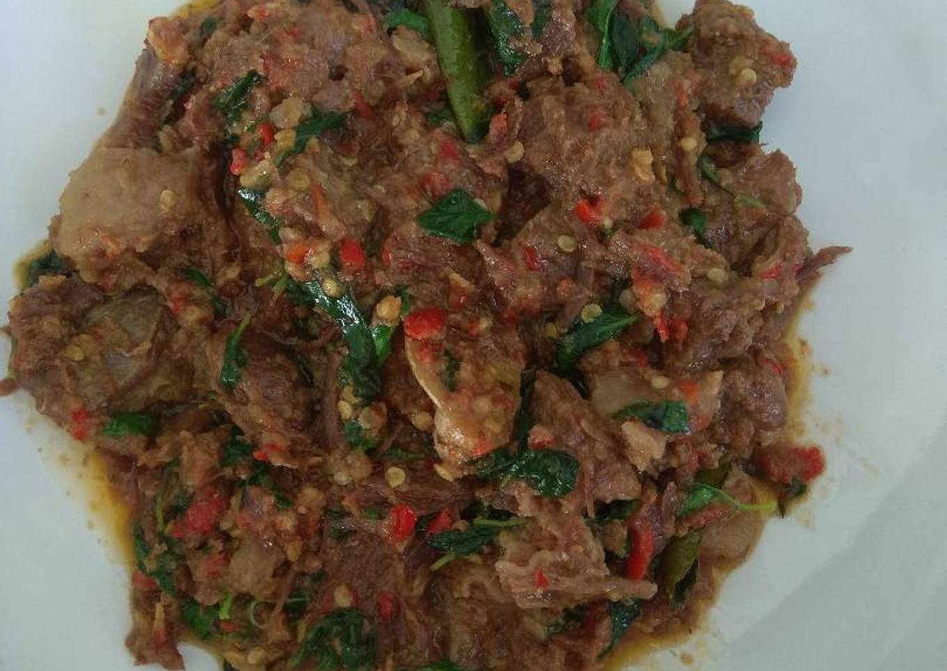 Tumis daging rica kemangi