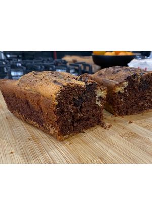 Une photo de Cake marbré chocolat