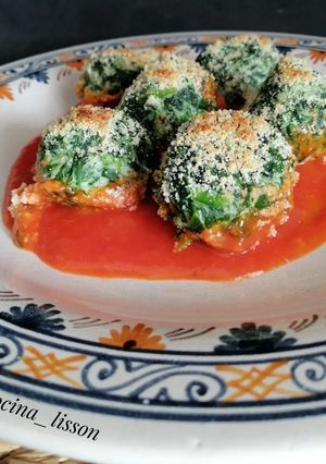 Una foto de Malfatti de espinacas y Ricotta