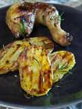 Pollo e patate grigliate agli aromi
