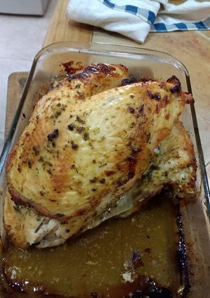 Una foto de Pavo al horno