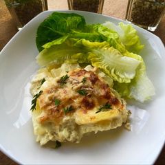 A picture of Cheesy Smoked Mackerel Gratin.
