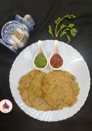 A picture of Pearl Millet Vegetable Pancakes.