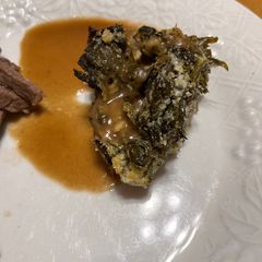 A picture of Turnip Greens Cornbread.