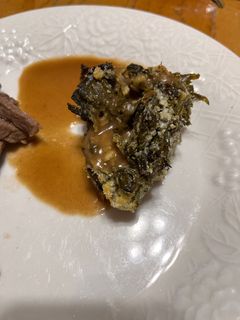 A picture of Turnip Greens Cornbread.