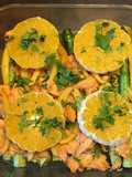 California Farm Asparagus Salmon Crumble in Orange Butter