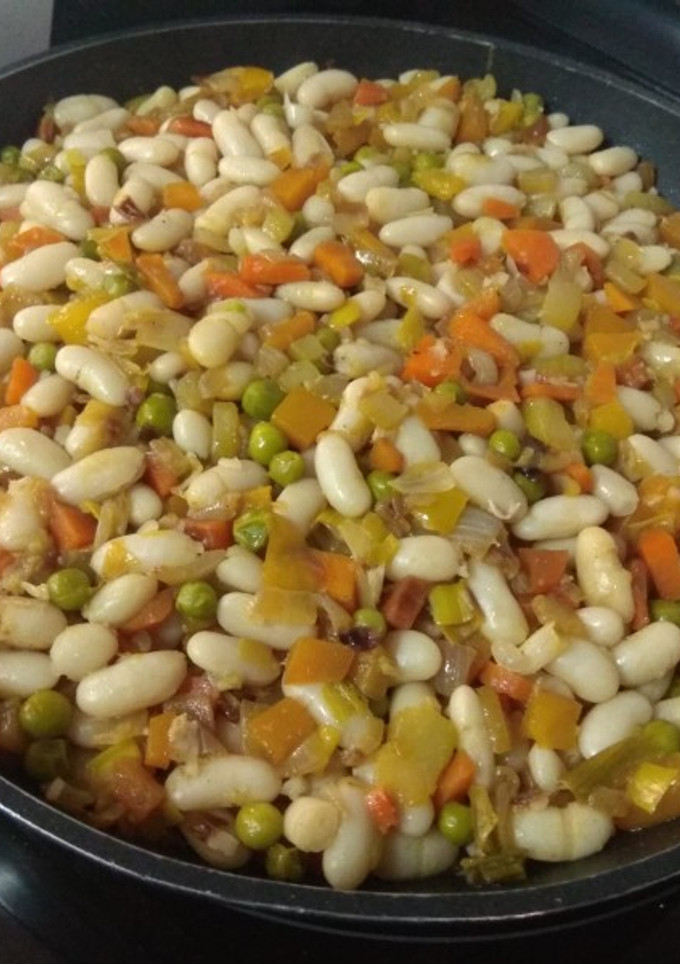 Una foto de Judías con verduras