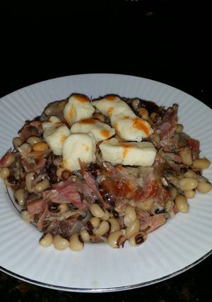 A picture of Brad's black eyed peas.