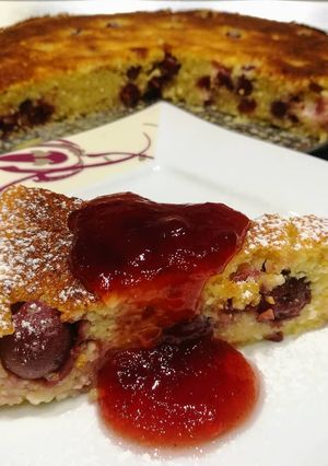 Csupatúrós-meggyes süti 🍒 recept fotója