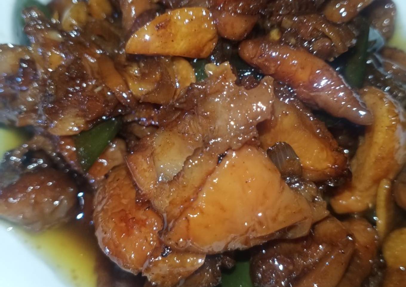 Oseng Kulit Ayam Pedas Manis