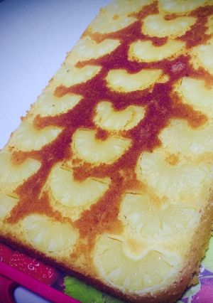 صورة لوصفة كيكه الاناناس