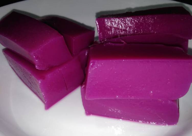 Cara Gampang Membuat Puding ubi ungu Anti Gagal
