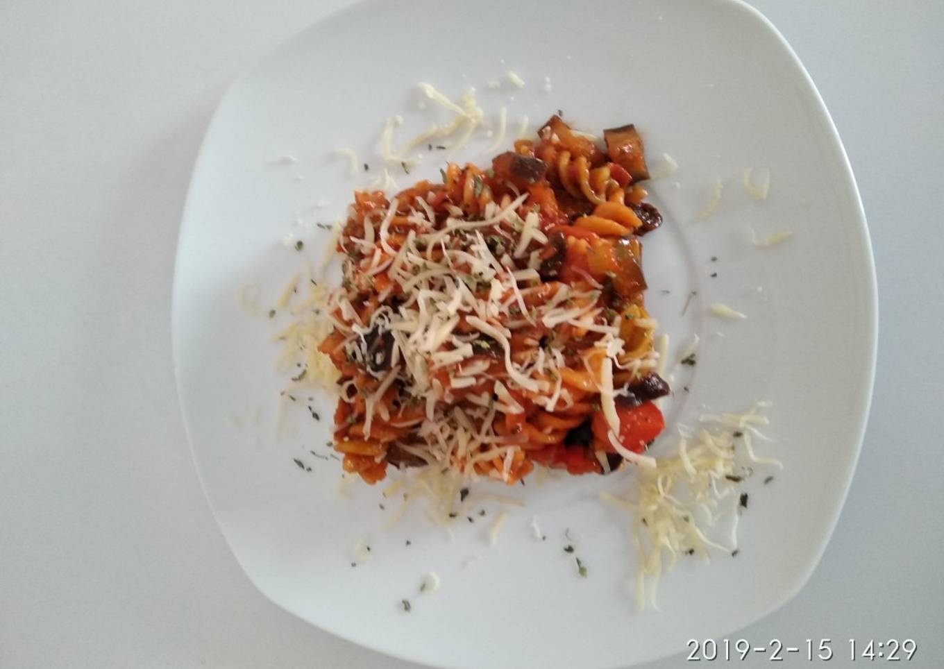 Macarrones con berenjena